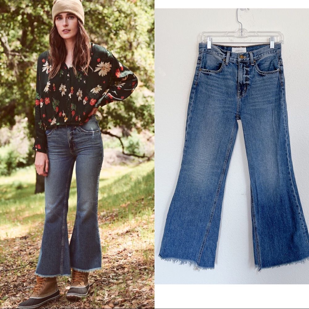 The great the kick bell Jean in light blue size 24”